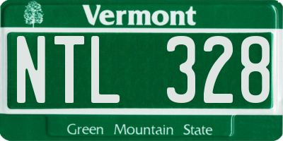 VT license plate NTL328