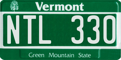 VT license plate NTL330