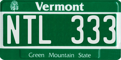 VT license plate NTL333