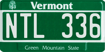 VT license plate NTL336