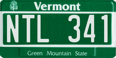 VT license plate NTL341