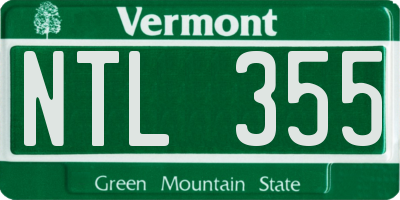 VT license plate NTL355