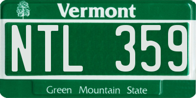 VT license plate NTL359