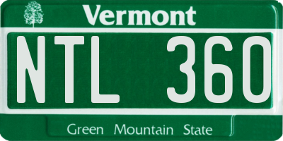 VT license plate NTL360