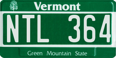 VT license plate NTL364