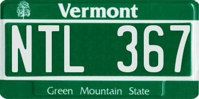 VT license plate NTL367