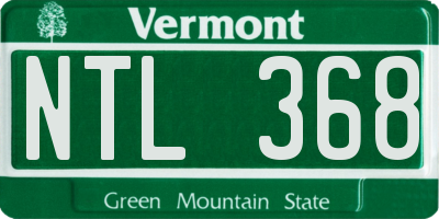 VT license plate NTL368