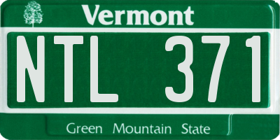 VT license plate NTL371