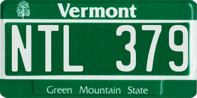 VT license plate NTL379
