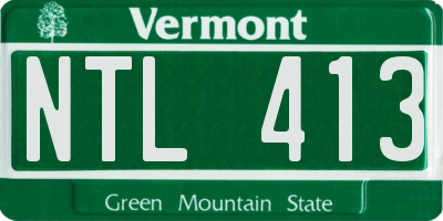 VT license plate NTL413