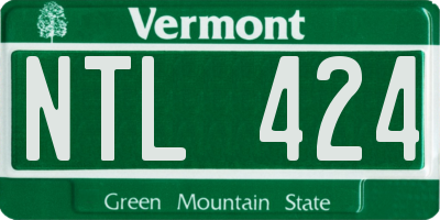 VT license plate NTL424