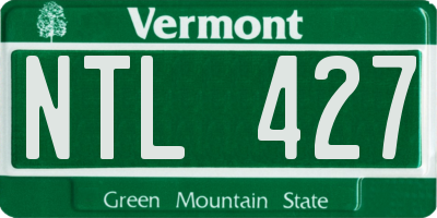 VT license plate NTL427