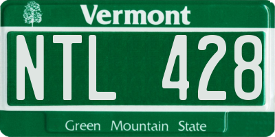 VT license plate NTL428