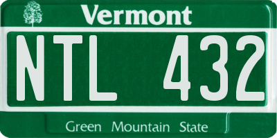 VT license plate NTL432