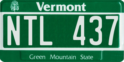 VT license plate NTL437