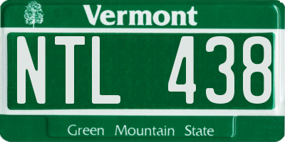 VT license plate NTL438
