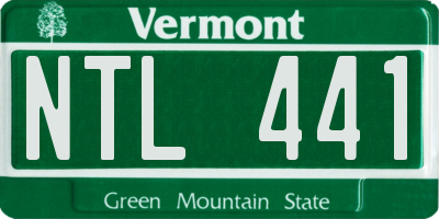 VT license plate NTL441