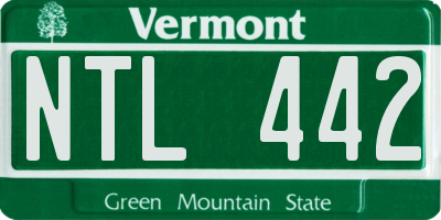 VT license plate NTL442