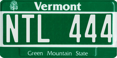 VT license plate NTL444