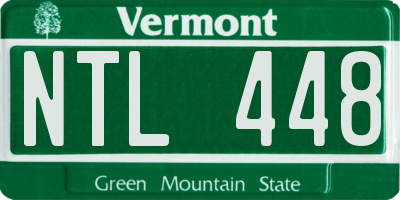 VT license plate NTL448