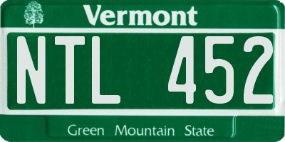 VT license plate NTL452