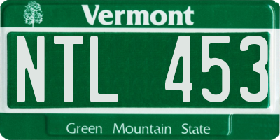 VT license plate NTL453