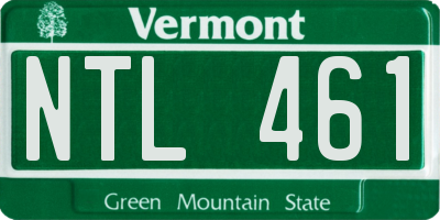 VT license plate NTL461