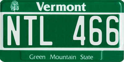 VT license plate NTL466