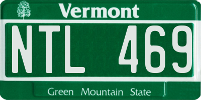 VT license plate NTL469