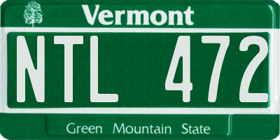 VT license plate NTL472