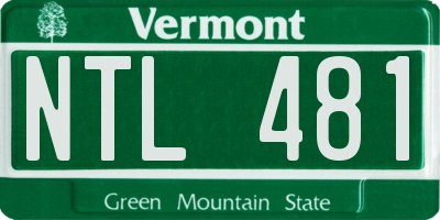 VT license plate NTL481