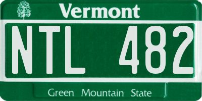 VT license plate NTL482