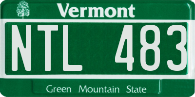 VT license plate NTL483