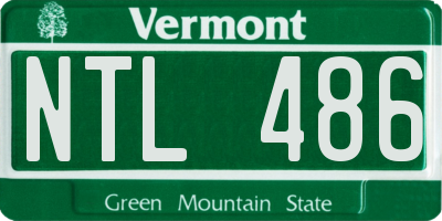 VT license plate NTL486