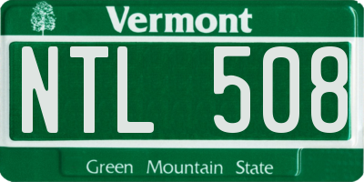 VT license plate NTL508