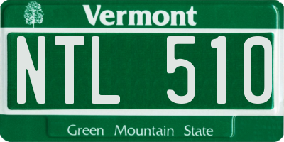 VT license plate NTL510