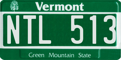 VT license plate NTL513