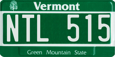 VT license plate NTL515