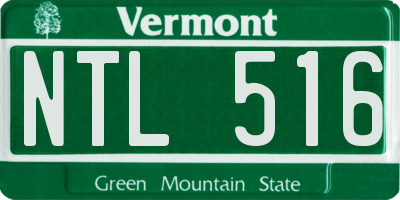 VT license plate NTL516