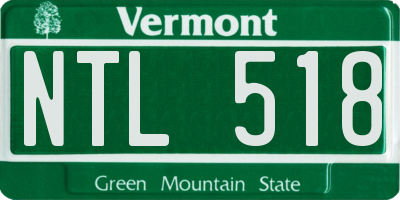 VT license plate NTL518