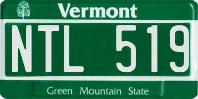VT license plate NTL519
