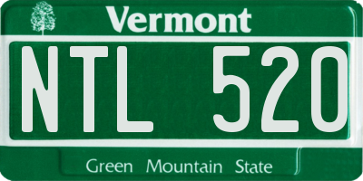 VT license plate NTL520
