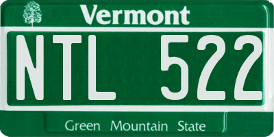 VT license plate NTL522