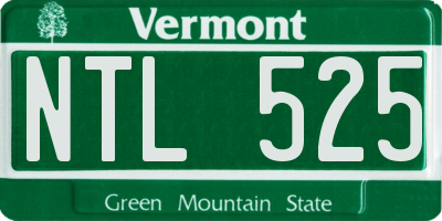VT license plate NTL525