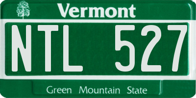 VT license plate NTL527