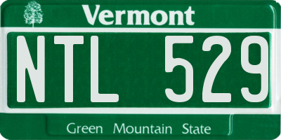 VT license plate NTL529