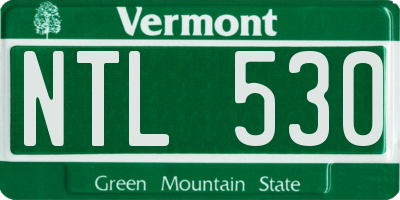 VT license plate NTL530