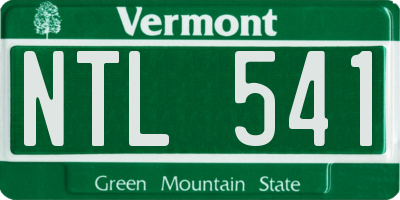 VT license plate NTL541