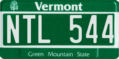 VT license plate NTL544