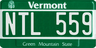 VT license plate NTL559